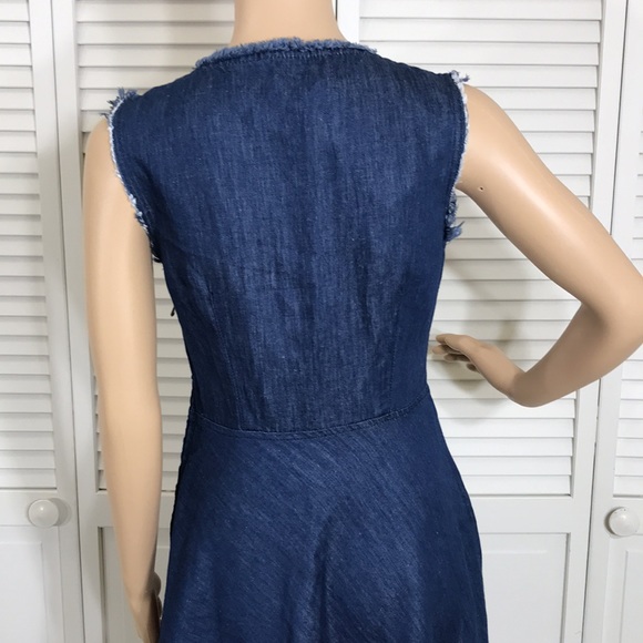 NWT Sisley Lightweight Denim Chambray Dress Size 4 - Picture 9 of 15